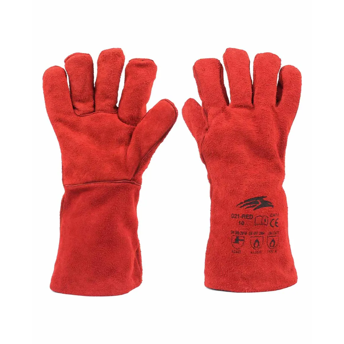 Perf Alpha - 35cm Standard Welders Gauntlet (SAF038) — Red